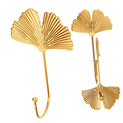 SOLUSTRE 3 Stück Goldene Blattform Klebehaken Wandhaken Stabile Haftung Rostfreies Dekorative Garderobenhaken für Tür Wohnzimmer Schlafzimmer Vielseitige Wandaufhänger SOLUSTRE 3 Stück Goldene Blattform Klebehaken Wandhaken Stabile Haftung Rostfreies Dekorative Garderobenhaken für Tür Wohnzimmer Schlafzimmer Vielseitige Wandaufhänger von SOLUSTRE