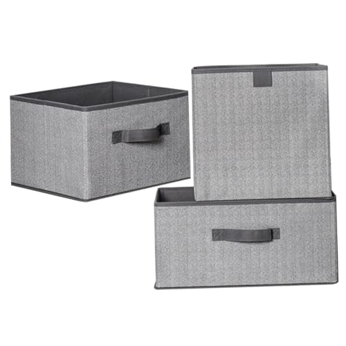 SOLUSTRE 3 Stück Großes Stoff aufbewahrungsbox Griff Faltbare Kleider organizer für Schrank Atmungsaktive Aufbewahrungskörbe in Vielseitig für Kleidung und Haushalt SOLUSTRE 3 Stück Großes Stoff aufbewahrungsbox Griff Faltbare Kleider organizer für Schrank Atmungsaktive Aufbewahrungskörbe in Vielseitig für Kleidung und Haushalt von SOLUSTRE