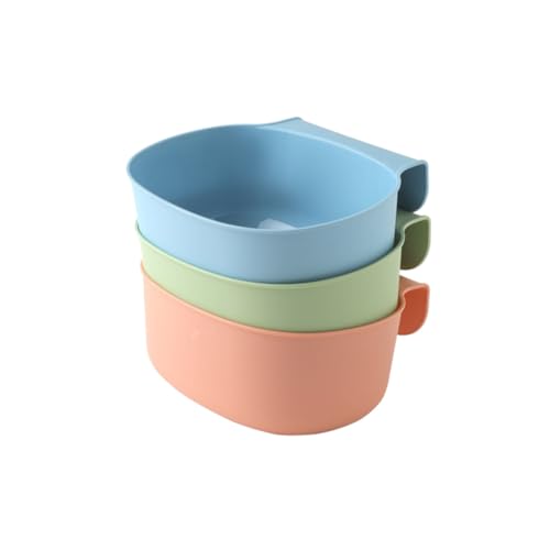 SOLUSTRE 3 Stück Hängender Plastik Mülleimer Küchenabfallbehälter Multifunktionale Aufbewahrungsbox für Haushalt Platzsparend Farbig Blau Grün Rosa für Schrank und Küchenschrankmontage von SOLUSTRE