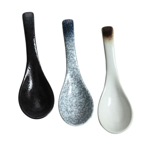 SOLUSTRE 3stücke Keramiklöffel Für Suppe Und Dessert Wiederverwendbar Und Dekorativ Große Esslöffel Für Küche Und Esstisch Löffelset Mit Ergonomischem Griffdesign SOLUSTRE 3stücke Keramiklöffel Für Suppe Und Dessert Wiederverwendbar Und Dekorativ Große Esslöffel Für Küche Und Esstisch Löffelset Mit Ergonomischem Griffdesign von SOLUSTRE