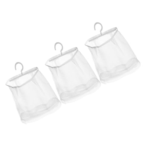 SOLUSTRE 3 Stück Teiliges Mesh Hängeorganizer mit Haken Atmungsaktive Aufbewahrungstaschen für Küche und Badezimmer Vielseitiger Netzbeutel für Wäscheklammern Luftdurchlässig und Leicht zu von SOLUSTRE