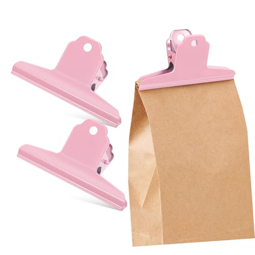 SOLUSTRE 3 Stück Teiliges Metall bullclip Klammern Robust Haltbar Bunt Farbe Vielseitig für Büro Küche Papiere Fotos und Lebensmitteltüten Organizer von SOLUSTRE