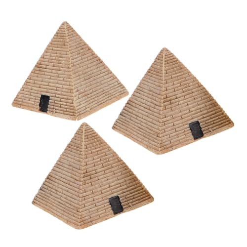 SOLUSTRE 3 Stück Teiliges Resin Ägyptische Miniatur Deko Figurine mit Detailreicher Oberfläche für Sandtisch DIY Projekte und Historische Wohnraumdekoration von SOLUSTRE