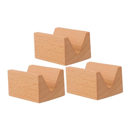 SOLUSTRE 3 Stück Tortilla Stand Sushi Tablett Taco-Tablett Taco-Halter-Ständer Taco-Party-Tablett Taco-Halter stehen Taco steht Sushi-Stand Taco -Tabletts Sushi-Rack Holz Hellbraun von SOLUSTRE