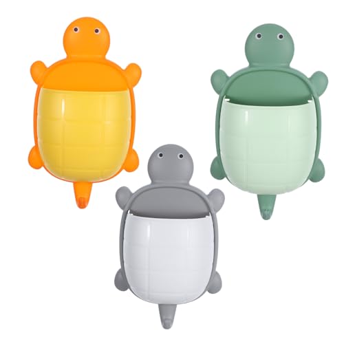 SOLUSTRE 3 Stück Wandhänger Aufbewahrungsboxen mit Niedlichem Schildkröten Design Organizer mit Ablaufloch Platzsparend für Küche Bad Büro Bunte Farben Orange Grün SOLUSTRE 3 Stück Wandhänger Aufbewahrungsboxen mit Niedlichem Schildkröten Design Organizer mit Ablaufloch Platzsparend für Küche Bad Büro Bunte Farben Orange Grün von SOLUSTRE