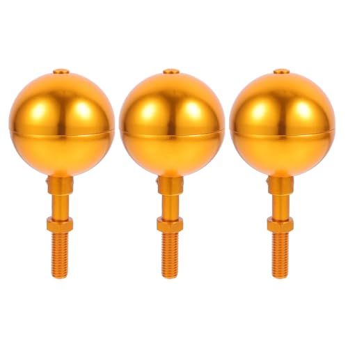 SOLUSTRE 3 stücke Fahnenmast Ball Topper Ornament Aluminium Legierung Top Ersatz Finial Für Teleskop Fahnenmast LKW Solar Licht Outdoor Goldene SOLUSTRE 3 stücke Fahnenmast Ball Topper Ornament Aluminium Legierung Top Ersatz Finial Für Teleskop Fahnenmast LKW Solar Licht Outdoor Goldene von SOLUSTRE