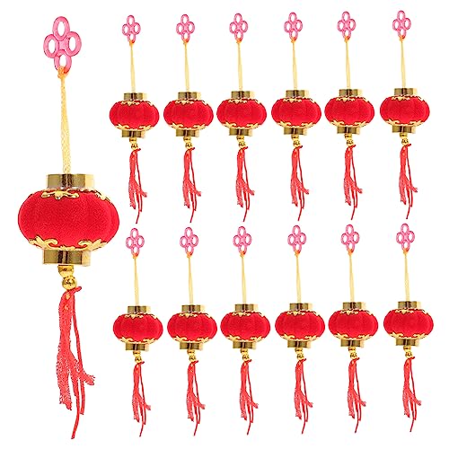 SOLUSTRE 30 Stück Teiliges Kleine Rote Chinesische Laternen Traditionelle Frühlingsfest Dekoration Handliche Hängelaternen für Innen und Außenbereiche Geeignet für Neujahrsfest Party und von SOLUSTRE