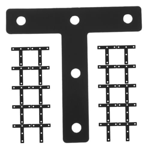 SOLUSTRE 30 Stück Teiliges T förmige Möbelwinkel aus Kaltgewalztem Stahl Stabile Metallverbindungsplatten mit Vorgebohrten Löchern Schwarz für Regalbefestigung und Möbelreparatur SOLUSTRE 30 Stück Teiliges T förmige Möbelwinkel aus Kaltgewalztem Stahl Stabile Metallverbindungsplatten mit Vorgebohrten Löchern Schwarz für Regalbefestigung und Möbelreparatur von SOLUSTRE