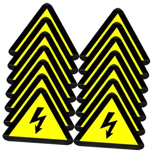SOLUSTRE 30 Stück Warnaufkleber Elektrisch Stromschlag Warnschild Selbstklebend Stark Haftend für Elektroanlagen Glasflächen Geeignet für Baustellen und Fabriken Gelb Dreieckig SOLUSTRE 30 Stück Warnaufkleber Elektrisch Stromschlag Warnschild Selbstklebend Stark Haftend für Elektroanlagen Glasflächen Geeignet für Baustellen und Fabriken Gelb Dreieckig von SOLUSTRE