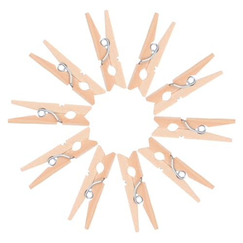 SOLUSTRE 30stücke Holz-fotoklammern Mini-wäscheklammern Naturholz Papierklammern Für Nachrichtenklammern Büroklammern Fotoklammern Holzklammern von SOLUSTRE