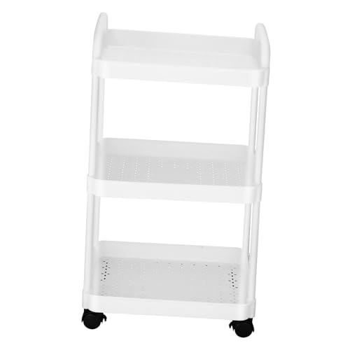 SOLUSTRE 3Stufe Rollwagen mit Stauraum Dem Schreibtisch Vielseitiger Snack und Bücherwagen Robustes Design für Zuhause und Büro von SOLUSTRE