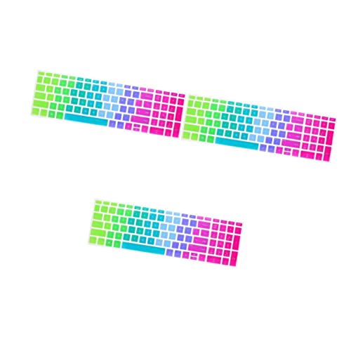 SOLUSTRE 3st Tastaturfolie Für Laptops Desktop-Tastatur Tastaturabdeckungen Für Desktop Tastaturabdeckung Mit Farbverlauf Skins Für Laptop-tastaturabdeckungen Kieselgel Schreibtisch Zubehör von SOLUSTRE
