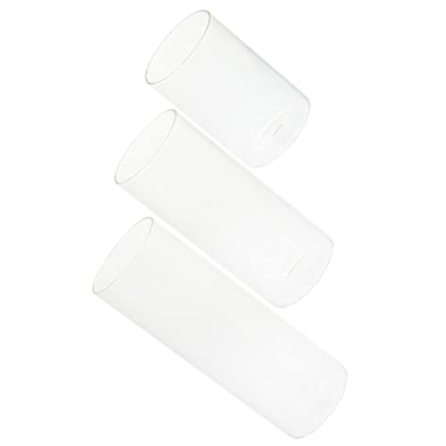 SOLUSTRE 3stücke Glas Kerzenhalter Für Stumpenkerzen Klarer Zylindrischer Kerzenhalter Aus Glas Kerzenabdeckung Für Haus Und Hochzeitsdekoration von SOLUSTRE