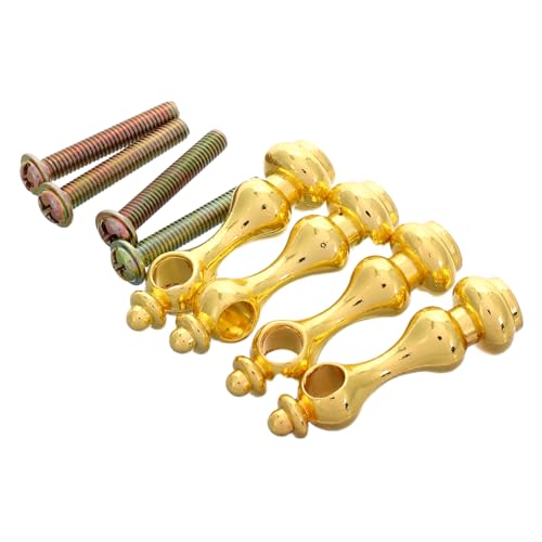 SOLUSTRE 4 STÜCKE Metallspindeln für Möbel Geländerpfosten Endkappen aus Robustem Metall für Glasgeländer Weinschrank und Servierwagen Einfache Montage Goldfarben von SOLUSTRE