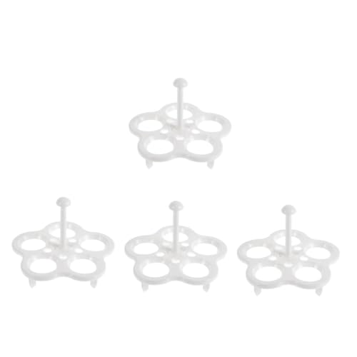 SOLUSTRE 4 Sätze Eierdampfer Eierhalter Für Gekochte Eier Dampf-eierhalter Plastik Weiß 2 Stücke * 4 von SOLUSTRE