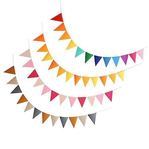 SOLUSTRE 4 Sätze Triangelflaggen Wimpelkette für Kindergeburtstag Teiliges aus Bunten Farben für Festliche Dekoration für Partys Hochzeiten und Kinderzimmergestaltung SOLUSTRE 4 Sätze Triangelflaggen Wimpelkette für Kindergeburtstag Teiliges aus Bunten Farben für Festliche Dekoration für Partys Hochzeiten und Kinderzimmergestaltung von SOLUSTRE