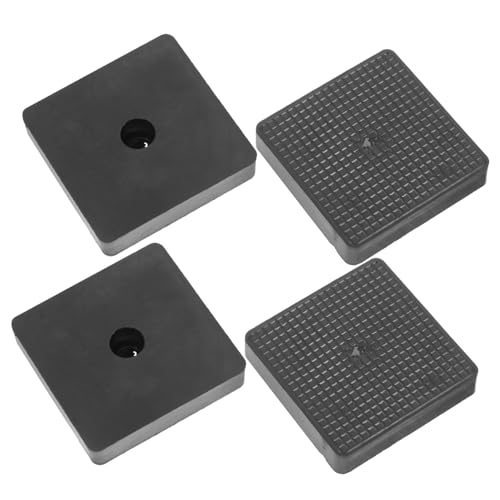 SOLUSTRE 4 Stück Antivibrationspads Waschmaschine Gummi Rutschfest Stoßdämpfend Geräuschreduzierend Elastisch Schutz für Waschmaschine und Trockner Einfache Installation von SOLUSTRE