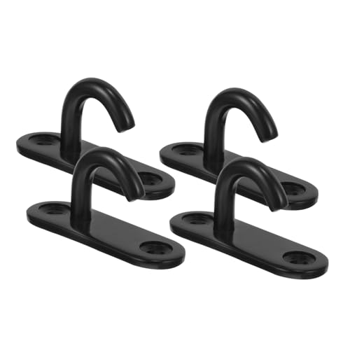 SOLUSTRE 4 Stück Edelstahl Pad Eye Plate Haken U Haken Decken und Wandbefestigung Rostfrei Kompakt Vielseitig für Hängematten Sandsäcke Deckenventilatoren Geeignet von SOLUSTRE