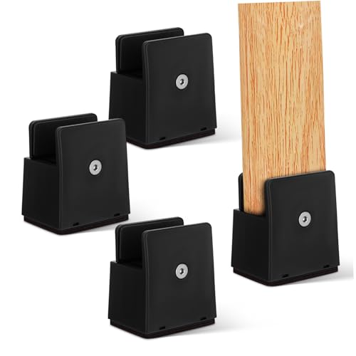 SOLUSTRE 4 Stück Möbelmatte Austausch Der Bettbeine Stuhlhöhenverlängerer Betterhöhung Möbelsteiger Kabinett Unterstützung Tischbeinerhöhung Möbelbein -Riser Kommode Beine Beige Metall von SOLUSTRE