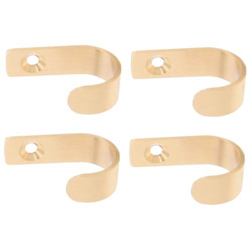 SOLUSTRE 4 Stück Robuste Messing Wandhaken für Wohnzimmer Schlafzimmer Starke Kleider und Handtuchhaken mit Sicherer Schraubbefestigung Multifunktional Kleines Einzigartiges Frontdesign von SOLUSTRE
