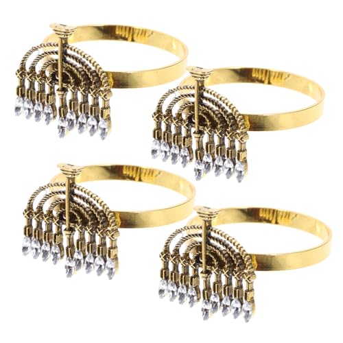 SOLUSTRE 4 Stück Serviettenringe Metall Hanukkah Menora Design mit Strassverzierung Stabile Serviettenhalter für Festliche Tischdeko Wiederverwendbar Kompakt und Elegant SOLUSTRE 4 Stück Serviettenringe Metall Hanukkah Menora Design mit Strassverzierung Stabile Serviettenhalter für Festliche Tischdeko Wiederverwendbar Kompakt und Elegant von SOLUSTRE