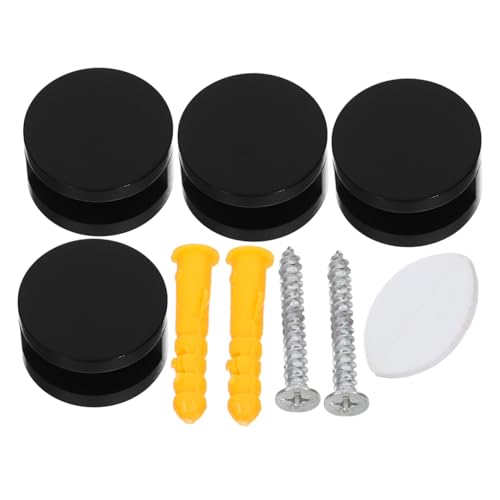 SOLUSTRE 4 Stück Spiegelhalter Glasclips für Rahmenlose Spiegel Wandmontage mit Schrauben Badezimmer Glas Halterungen für Spiegel und Regale Einfache Installation Vielseitig Einsetzbar von SOLUSTRE