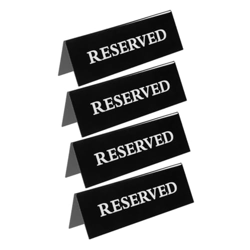 SOLUSTRE 4 Stück Teiliges Acryl Reserviert Tischschild in kontrastreichem Design für Hochzeit Restaurant Büro Meeting Elegant Lesbare Reservierungsschilder für Veranstaltung und Feier SOLUSTRE 4 Stück Teiliges Acryl Reserviert Tischschild in kontrastreichem Design für Hochzeit Restaurant Büro Meeting Elegant Lesbare Reservierungsschilder für Veranstaltung und Feier von SOLUSTRE