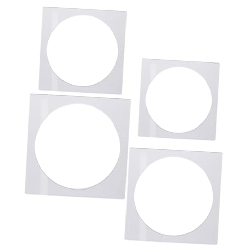 SOLUSTRE 4 Stück Teiliges Backform Schichtkuchen Quadratische und Runde Tortenbretter Benutzerfreundlich Leicht zu Reinigen für DIY Layer Cakes und Vielseitige Dessertgestaltung zu Hause von SOLUSTRE