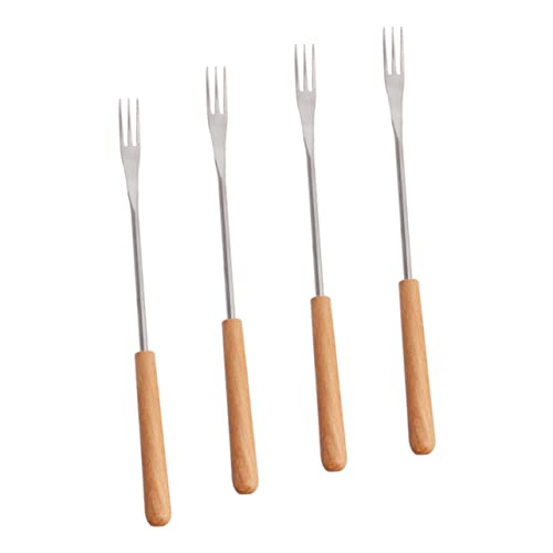SOLUSTRE 4 Stück Teiliges Fondue Gabel Edelstahl mit Holzgriff Langstielige Marshmallow und Käsefondue Gabel für Grill Bbq Obst und Gemüse Scharfes Spitzen Design Langlebig und Komfortabel SOLUSTRE 4 Stück Teiliges Fondue Gabel Edelstahl mit Holzgriff Langstielige Marshmallow und Käsefondue Gabel für Grill Bbq Obst und Gemüse Scharfes Spitzen Design Langlebig und Komfortabel von SOLUSTRE