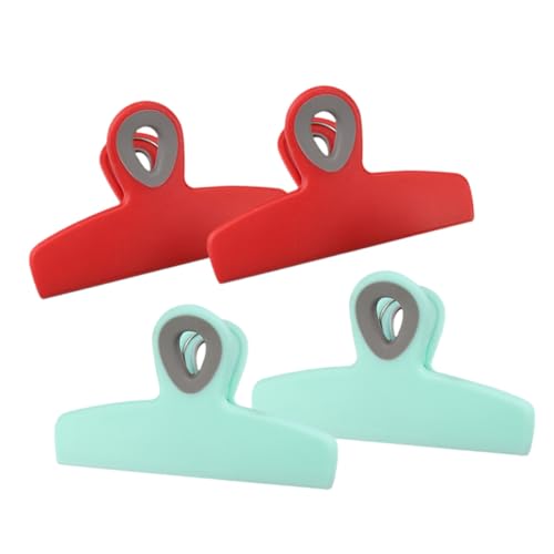 SOLUSTRE 4 Stück Teiliges Großer Beutelclips mit Hoher Klemmkraft Vielseitige Küchenklammern für Snack Kaffeebeutel Langlebige Lebensmittelbeutelverschlüsse in Rot und Hellgrün Einfach zu SOLUSTRE 4 Stück Teiliges Großer Beutelclips mit Hoher Klemmkraft Vielseitige Küchenklammern für Snack Kaffeebeutel Langlebige Lebensmittelbeutelverschlüsse in Rot und Hellgrün Einfach zu von SOLUSTRE