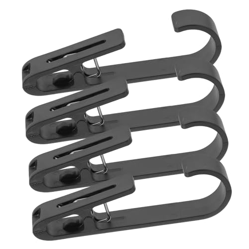 SOLUSTRE 4 Stück Teiliges Multifunktionales Badezimmer Hakenclip Organizer für Kleidung Socken und Vorhänge Halt und Rutschfeste Funktion für Badezimmer und Balkon von SOLUSTRE