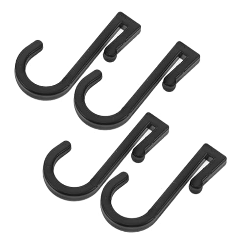 SOLUSTRE 4 Stück Teiliges Schwarze Kunststoff J Haken ohne Bohren Kreative Aufhängehaken für Küche Bad und Vielseitige Nutzung Einfache Installation Platzsparend und Modern Gestaltet von SOLUSTRE