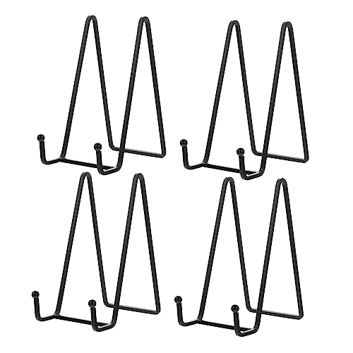SOLUSTRE 4 Stück Teiliges Schwarzer Eisenständer für Bilderrahmen und Teller Minimalistischer Vintage Display Halter mit Rutschfester Oberfläche für Büro Zuhause und Veranstaltungen SOLUSTRE 4 Stück Teiliges Schwarzer Eisenständer für Bilderrahmen und Teller Minimalistischer Vintage Display Halter mit Rutschfester Oberfläche für Büro Zuhause und Veranstaltungen von SOLUSTRE