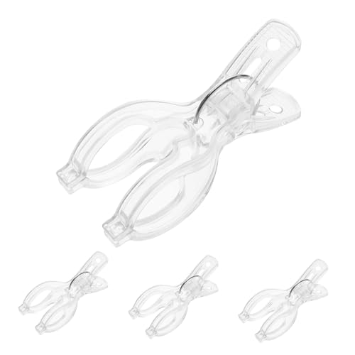 SOLUSTRE 4 Stück Teiliges Transparente Rutschfeste Küchenhandtuchklammern mit Federmechanismus Vielseitig Einsetzbar für Küchen und Badezimmer Handtuchhalter Langlebig und Sicherer Halt von SOLUSTRE