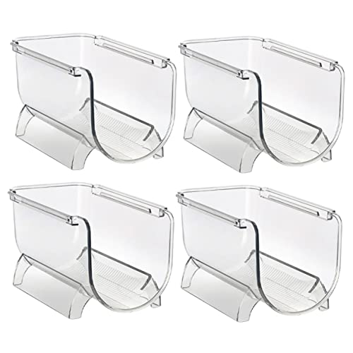 SOLUSTRE 4 Stück Teiliges Weinregal Transparenter Flaschenorganizer für Schrank und Pantry Platzsparend für Esszimmer Bar oder Weinkeller von SOLUSTRE
