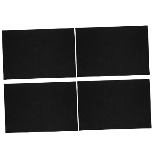 SOLUSTRE 4 Stück Tischset aus Leinen doppelt Abendessen Tuch Schicht Blau Schwarz essunterlage Platzset Abwaschbare Tischmatte Kaffeebar Tischset Tableware SCAPEMATS Tischsets Flachs Black von SOLUSTRE