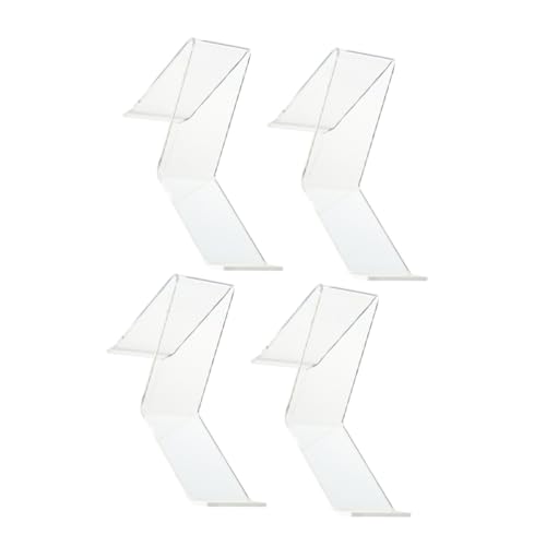 SOLUSTRE 4 Stück Transparente Schuhdisplay Ständer aus Robustem Pmma Platzsparend und für Sportschuhe High Heels und Freizeitschuhe Praktischer Schuhhalter für Ladengeschäfte und Zuhause von SOLUSTRE