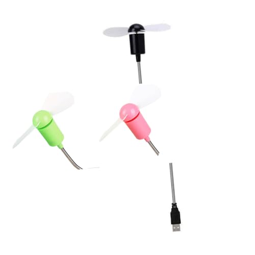 SOLUSTRE 4 Stück USB Mini Ventilatoren Flexibler Tragbarer Leiser Tischventilator für Sommer für Büro Reisen Zuhause und Schule Zufällige Farbe Zufällige Farbe von SOLUSTRE