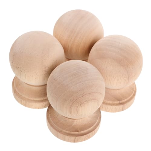 SOLUSTRE 4 Stück Unlackierte Holz Zierkappen für Weinschrank und Küchenschrank Robuste Finials mit Eleganter Römischer Säulen und Flaschengourde Europäisches Design SOLUSTRE 4 Stück Unlackierte Holz Zierkappen für Weinschrank und Küchenschrank Robuste Finials mit Eleganter Römischer Säulen und Flaschengourde Europäisches Design von SOLUSTRE