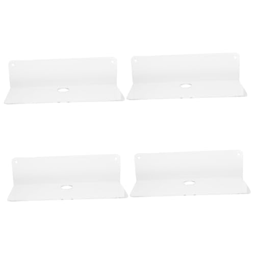 SOLUSTRE 4 Stück Wandregal Schwimmende Regalhalterung Gestell Hängend Zur Wandmontage Schwebend Pflicht Regale Wandschwimmendes Wandmontiertes Ablagefach Acryl Transparent von SOLUSTRE