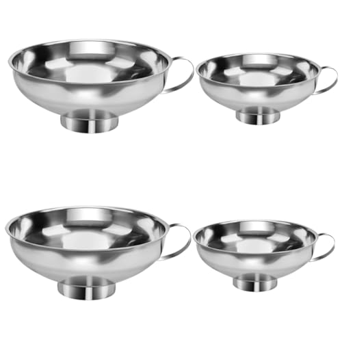 SOLUSTRE 4 Stücke Teiliges Edelstahl Trichter mit Breiter Öffnung Küchen Trichter für Marmeladen Öle Trockene und Flüssige Zutaten Geeignet für Einmachgläser und Vielseitige SOLUSTRE 4 Stücke Teiliges Edelstahl Trichter mit Breiter Öffnung Küchen Trichter für Marmeladen Öle Trockene und Flüssige Zutaten Geeignet für Einmachgläser und Vielseitige von SOLUSTRE