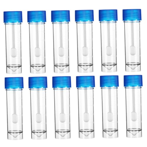 SOLUSTRE 40 Stück Bequemer Probensammler Fäkalienbehälter Probentestbecher Probenbecher mit Deckel Stuhlprobenbehälter Stuhlprobentöpfe medizinische Stuhlprobe Töpfe Transparent von SOLUSTRE
