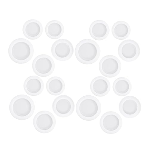 SOLUSTRE 40 Stück Piggy Bank Stopfen Weiß Gummidichtung Ersatzverschluss für Sparbüchsen Rund Kleine Elastisch Dicht und Vielseitig für Münzbehälter und Sparbüchsenstopps von SOLUSTRE