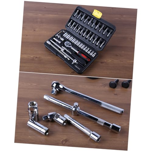 SOLUSTRE 46 Stück Teiliges Auto Reparatur Set Vanadium Stahl Ratschen Steckschlüssel Kombination Professionelles Kfz Werkzeug mit Ratschenfunktion für Mechaniker Kompakt Zufällige Farbe SOLUSTRE 46 Stück Teiliges Auto Reparatur Set Vanadium Stahl Ratschen Steckschlüssel Kombination Professionelles Kfz Werkzeug mit Ratschenfunktion für Mechaniker Kompakt Zufällige Farbe von SOLUSTRE