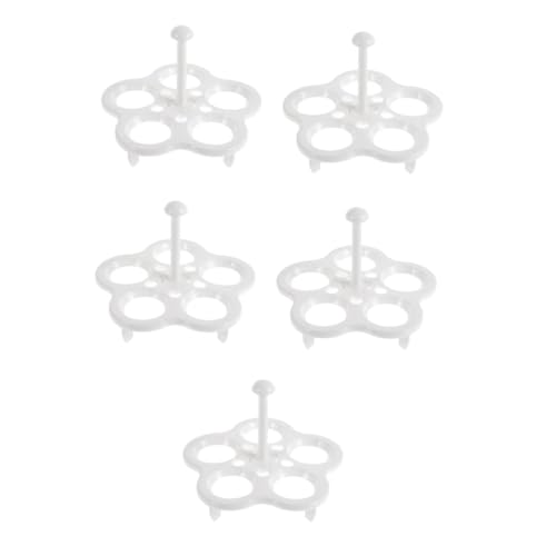 SOLUSTRE 5 Sätze Eierdampfer Eierhalter Für Gekochte Eier Dampf-eierhalter Plastik Weiß 2 Stücke * 5 von SOLUSTRE