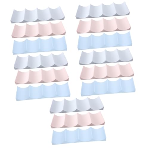 SOLUSTRE 5 Sätze Teiliges Weinregal Eckenständer Und Flaschenorganizer Für Kühlschrank Und Arbeitsplatte Multifunktionales Design in Milchweiß Hellblau Und Hellrosa Platzsparend 3 Stück * 5 von SOLUSTRE