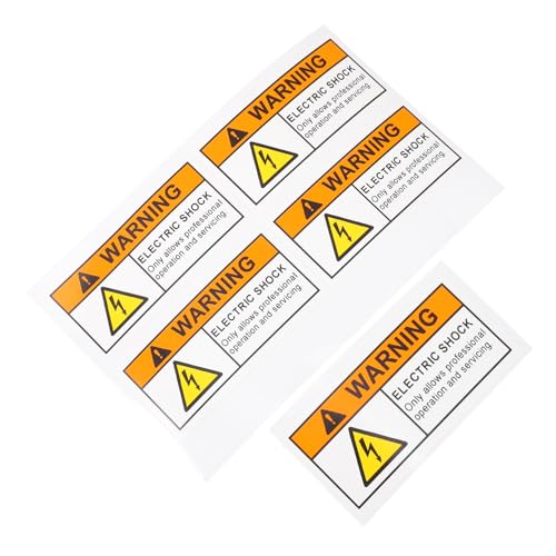 SOLUSTRE 5 Stück Aufkleber „Vorsicht Vor Stromschlag“ Klebefertige Aufkleber Schutzkappe Endkappen Auffanghaube Klimaanlage Aufkleber Adapter Schlauch Sieb Panel Aufkleber Papier SOLUSTRE 5 Stück Aufkleber „Vorsicht Vor Stromschlag“ Klebefertige Aufkleber Schutzkappe Endkappen Auffanghaube Klimaanlage Aufkleber Adapter Schlauch Sieb Panel Aufkleber Papier von SOLUSTRE