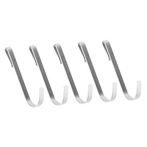 SOLUSTRE 5 Stück Multifunktionales Teiliges Wandregal aus Edelstahl Platzsparendes Küchenaufbewahrungssystem mit J Haken Modernes Minimalistisches Design für Saubere und Ordentliche von SOLUSTRE