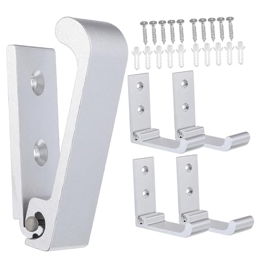SOLUSTRE 5 Stück Teiliges Faltbare Wandhaken aus Aluminiumlegierung Schwere Wandhaken mit Schrauben Klappbare Garderobenhaken für Schlüssel Hüte Taschen Platzsparend für Küche Bad von SOLUSTRE