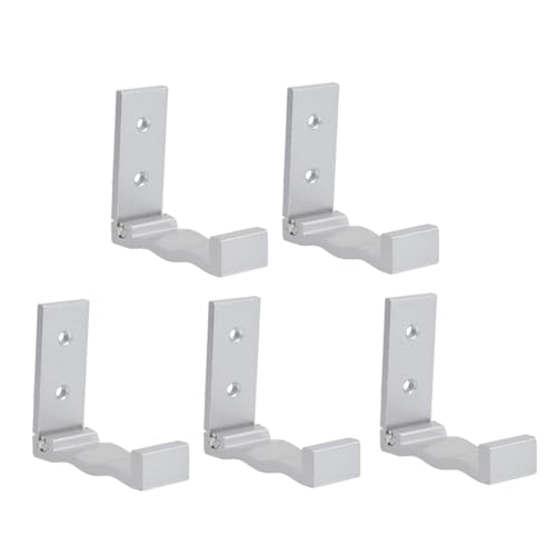 SOLUSTRE 5 Stück Teiliges Faltbares Aluminium Wandhaken Starkem Kleber Platzsparende Garderobenhaken für Kleidung Handtücher Mäntel und Küchenutensilien Modernes Design Faltbar und Einfach von SOLUSTRE